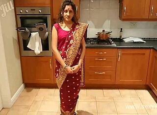 Fresh sister in law from assam seduces brother in law on valentine's day in red saree pov indian