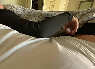Amateur couple's homemade video of big ass wife masturbating