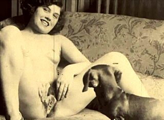 Hairy equus gets pounded in taboo vintage porn